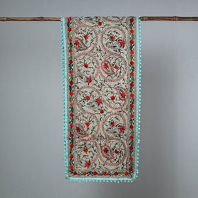 Blue Ranihati Chanderi Silk Embroidered Stole