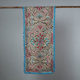 Blue Ranihati Chanderi Silk Embroidered Stole
