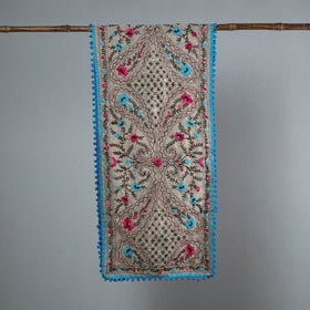 Blue Hand Embroidered Stole Online in India