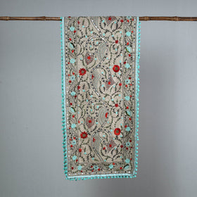 Blue Ranihati Chanderi Silk Embroidered Stole