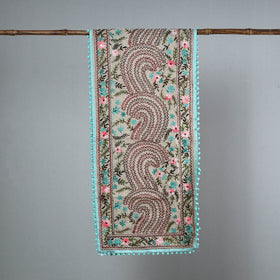 Blue Ranihati Chanderi Silk Embroidered Stole
