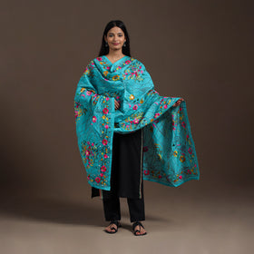  Ranihati Chanderi Silk Hand Embroidery Dupatta