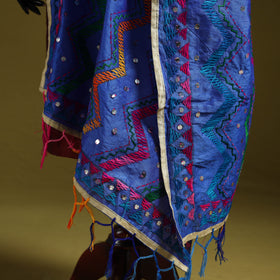Ranihati chanderi silk zig zag hand embroidery dupatta 26