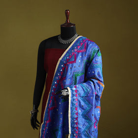 Ranihati chanderi silk zig zag hand embroidery dupatta 26