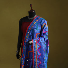Ranihati chanderi silk zig zag hand embroidery dupatta 32