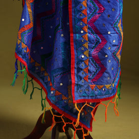 Ranihati chanderi silk zig zag hand embroidery dupatta 32