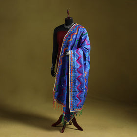 Ranihati chanderi silk zig zag hand embroidery dupatta 33