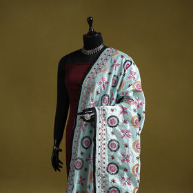 Ranihati chapa work chanderi silk hand embroidery dupatta