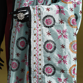 Ranihati chapa work chanderi silk hand embroidery dupatta