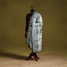 Ranihati chapa work chanderi silk hand embroidery dupatta