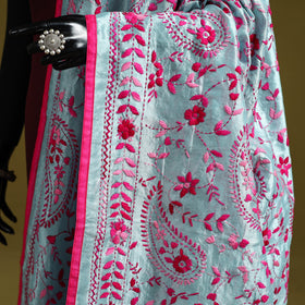 Ranihati chapa work chanderi silk hand embroidery dupatta