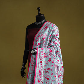 Ranihati chapa work chanderi silk hand embroidery dupatta