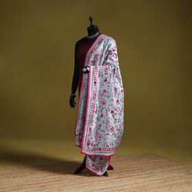 Ranihati chapa work chanderi silk hand embroidery dupatta