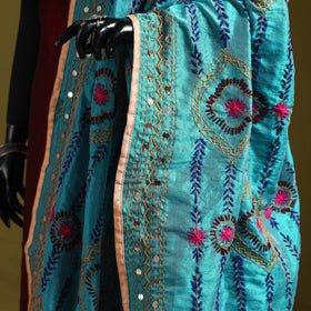 Ranihati chapa work chanderi silk hand embroidery dupatta
