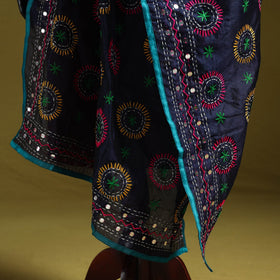 Ranihati chapa work chanderi silk hand embroidery dupatta