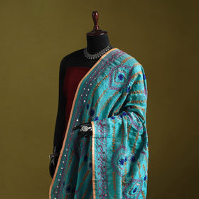 Ranihati chapa work chanderi silk hand embroidery dupatta