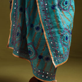 Ranihati chapa work chanderi silk hand embroidery dupatta