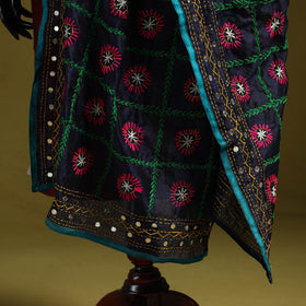 Ranihati chapa work chanderi silk hand embroidery dupatta