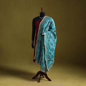 Ranihati chapa work chanderi silk hand embroidery dupatta
