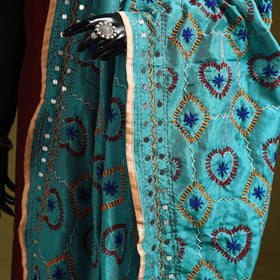 Ranihati chapa work chanderi silk hand embroidery dupatta