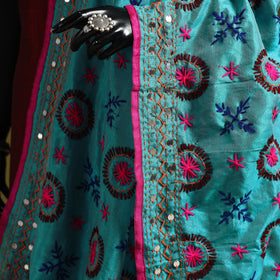 Ranihati chapa work chanderi silk hand embroidery dupatta