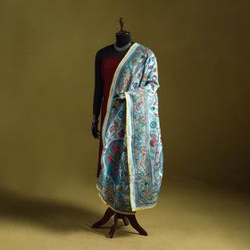 Ranihati madhubani chapa work chanderi silk hand embroidery