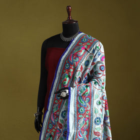 Ranihati madhubani chapa work chanderi silk hand embroidery