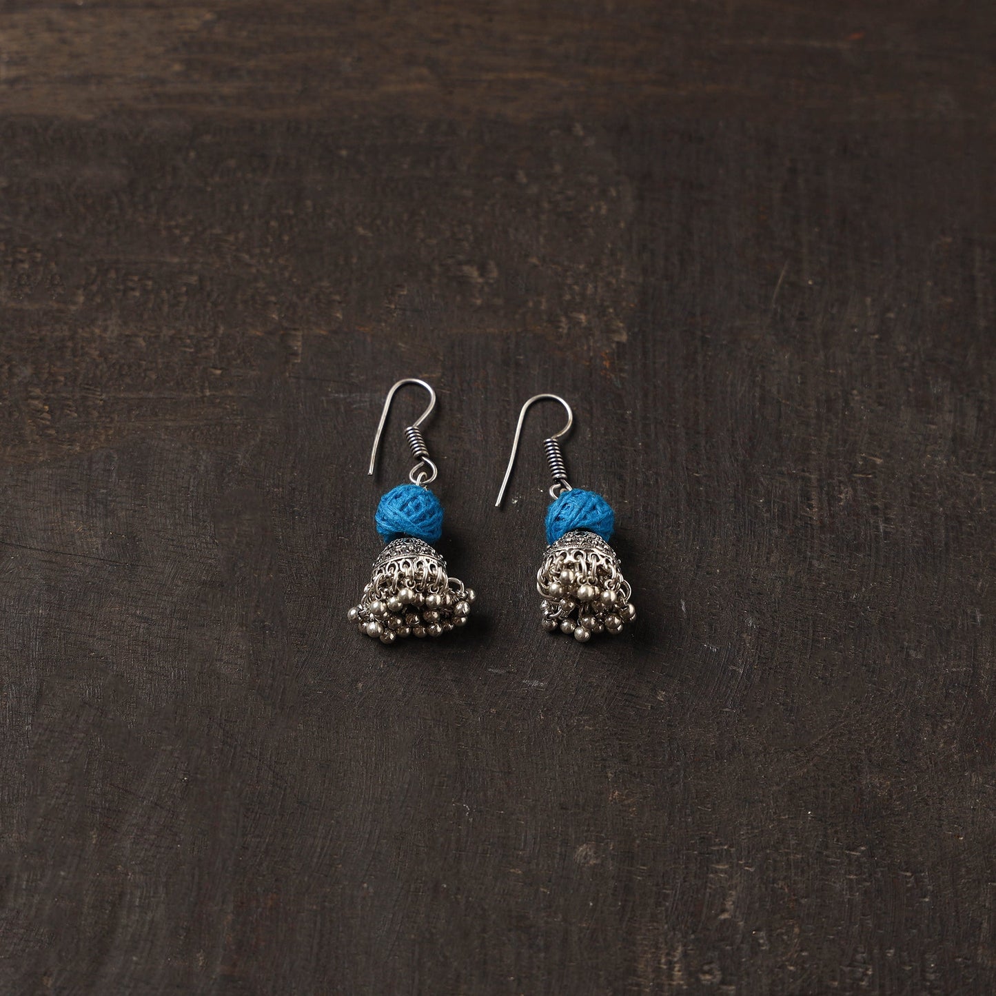 Roshni german silver jhumki earrings - handcrafted