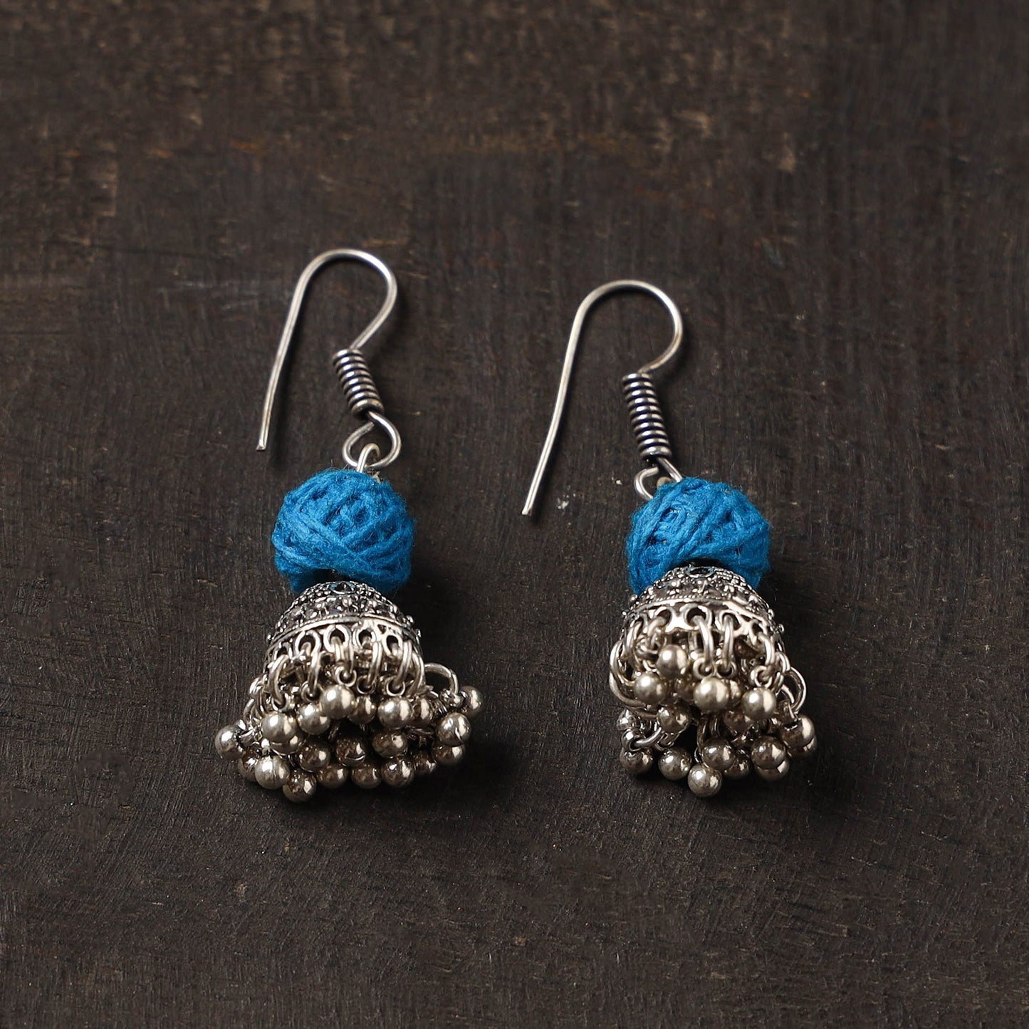 Roshni german silver jhumki earrings - handcrafted