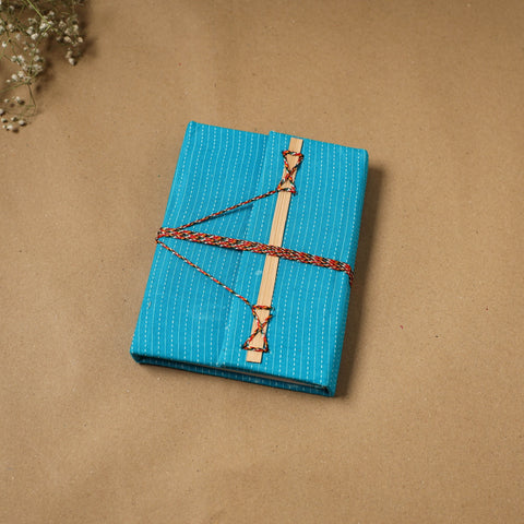 Running stitch fabric cover handmade paper notebook