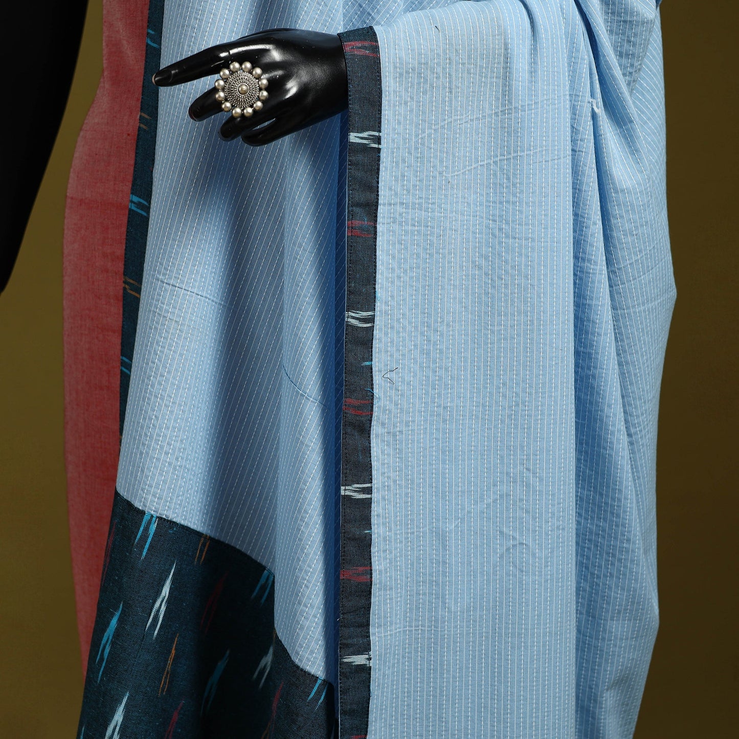Running stitch with patchwork cotton dupatta 21