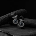 Blue - saanjh bela bird motif oxidised earrings