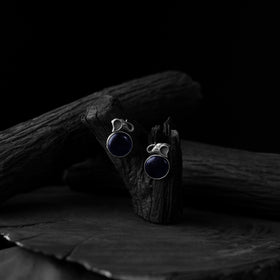 Blue - saanjh bela elephant motif oxidised earrings
