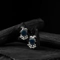Blue - saanjh bela horse motif oxidised earrings