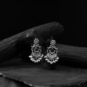 Blue - saanjh bela lion motifs oxidised earrings