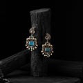 Blue - saanjh bela nandi chandbali oxidised earrings