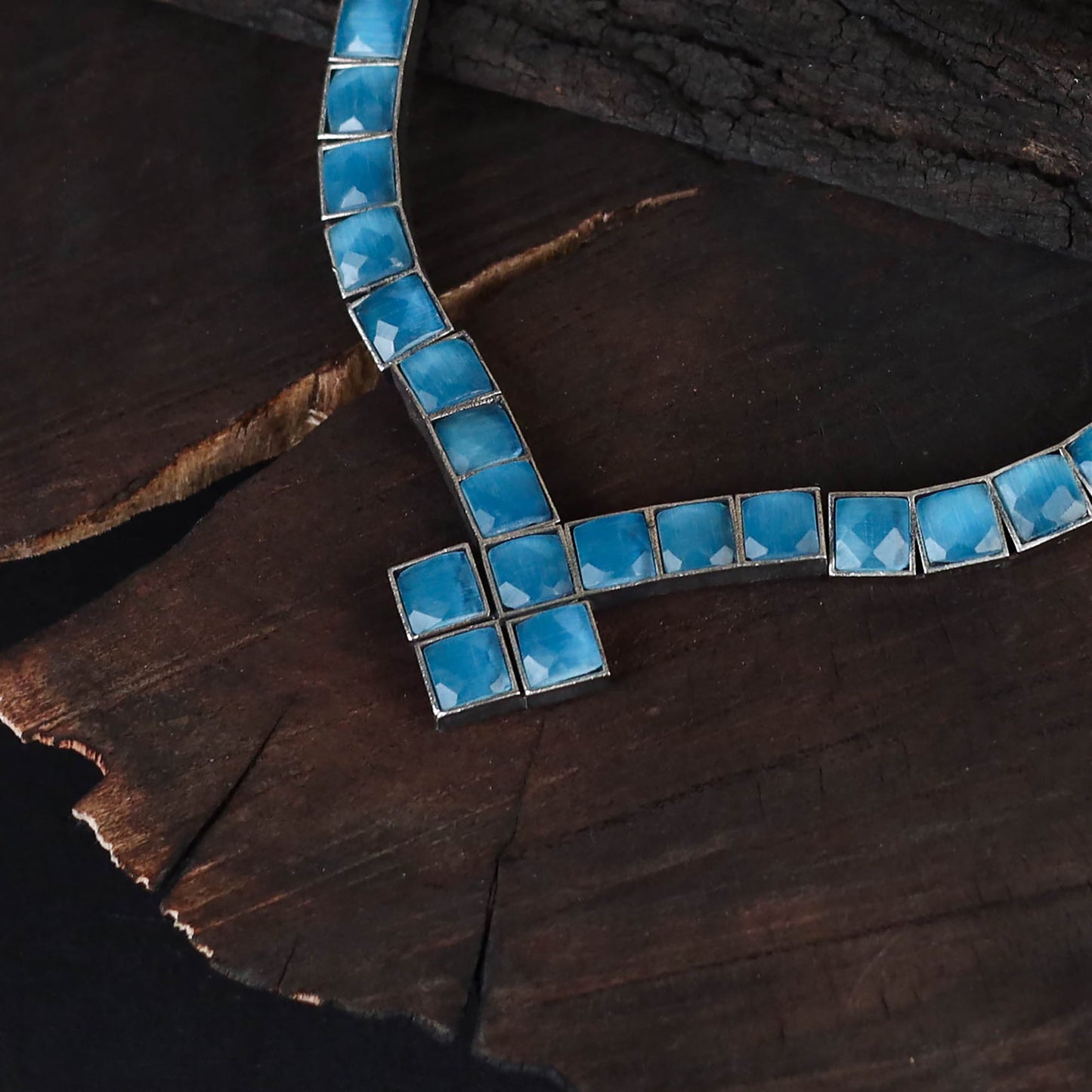 Saanjh Saaj Classic German Silver Necklace Set