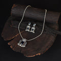 Blue - saanjh saaj classic german silver necklace set 43