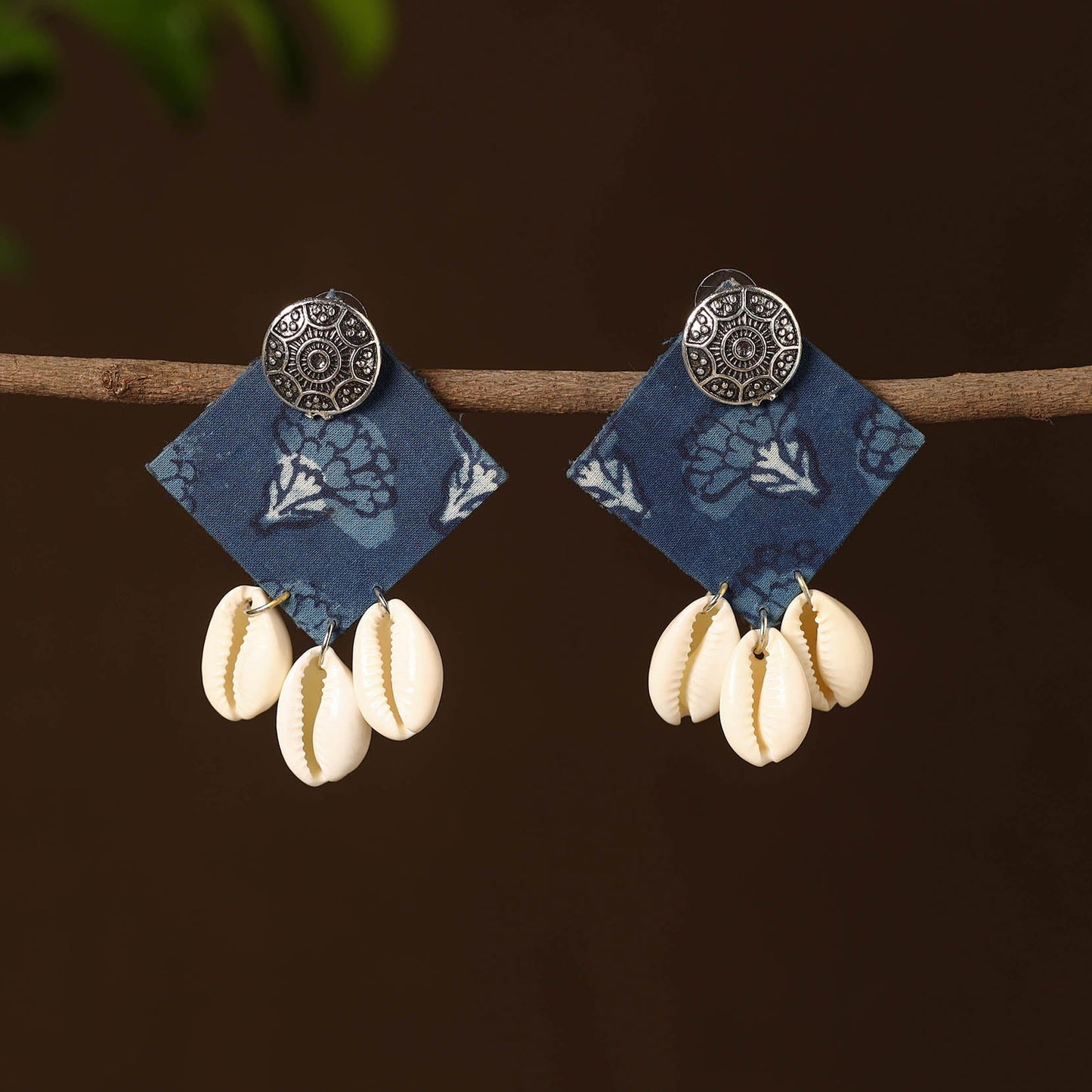  Saba Fabart Shell Work Earrings Online 