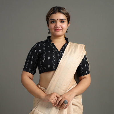 Blue - sambalpuri cotton stitched ikat blouse 02