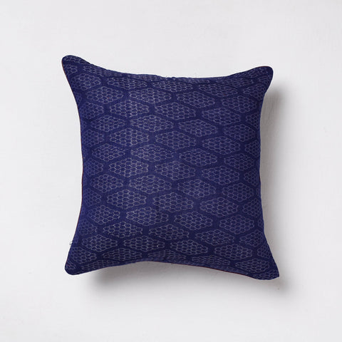 Blue Sambalpuri Ikat Cotton Cushion Cover