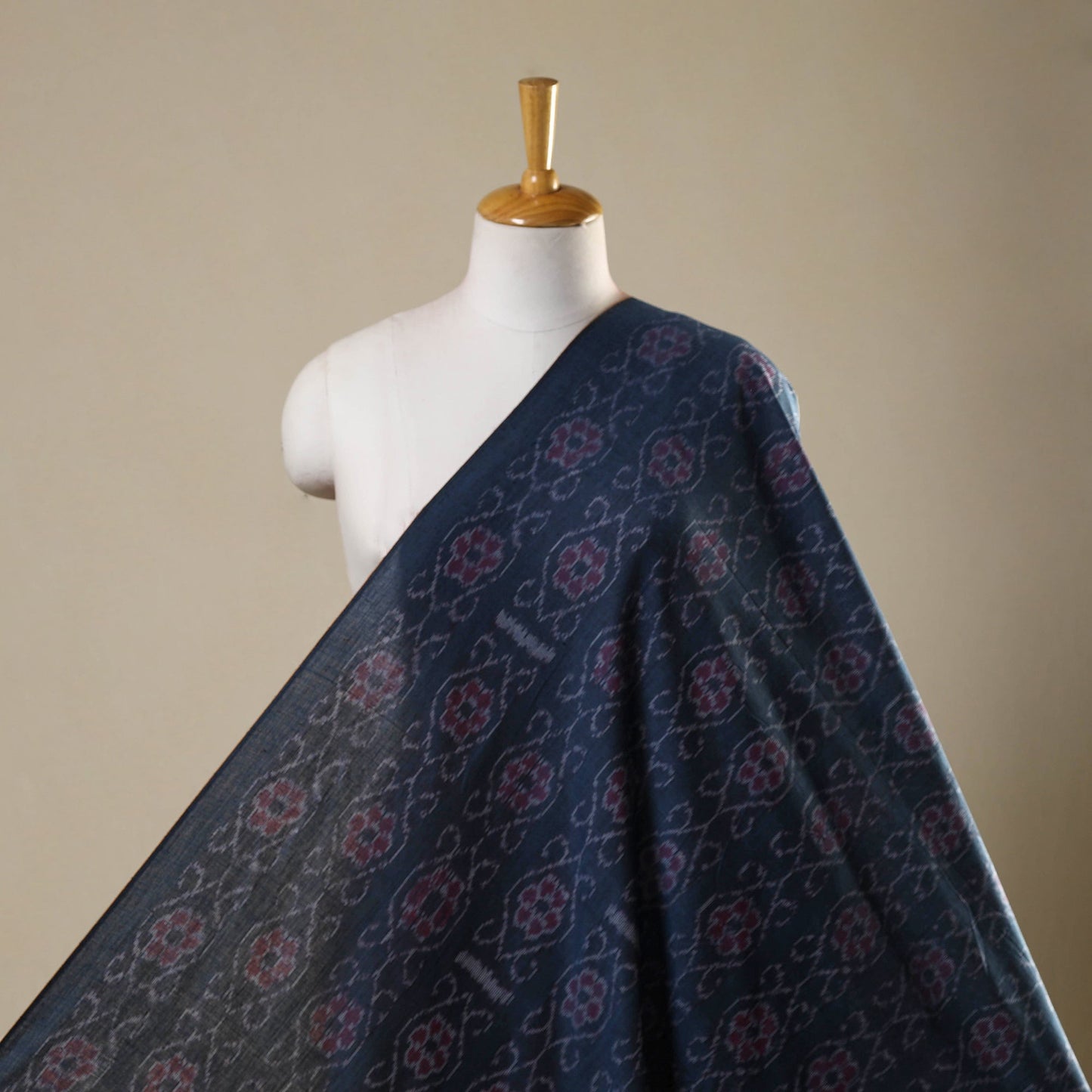 Blue Sambalpuri Ikat Cotton Fabric