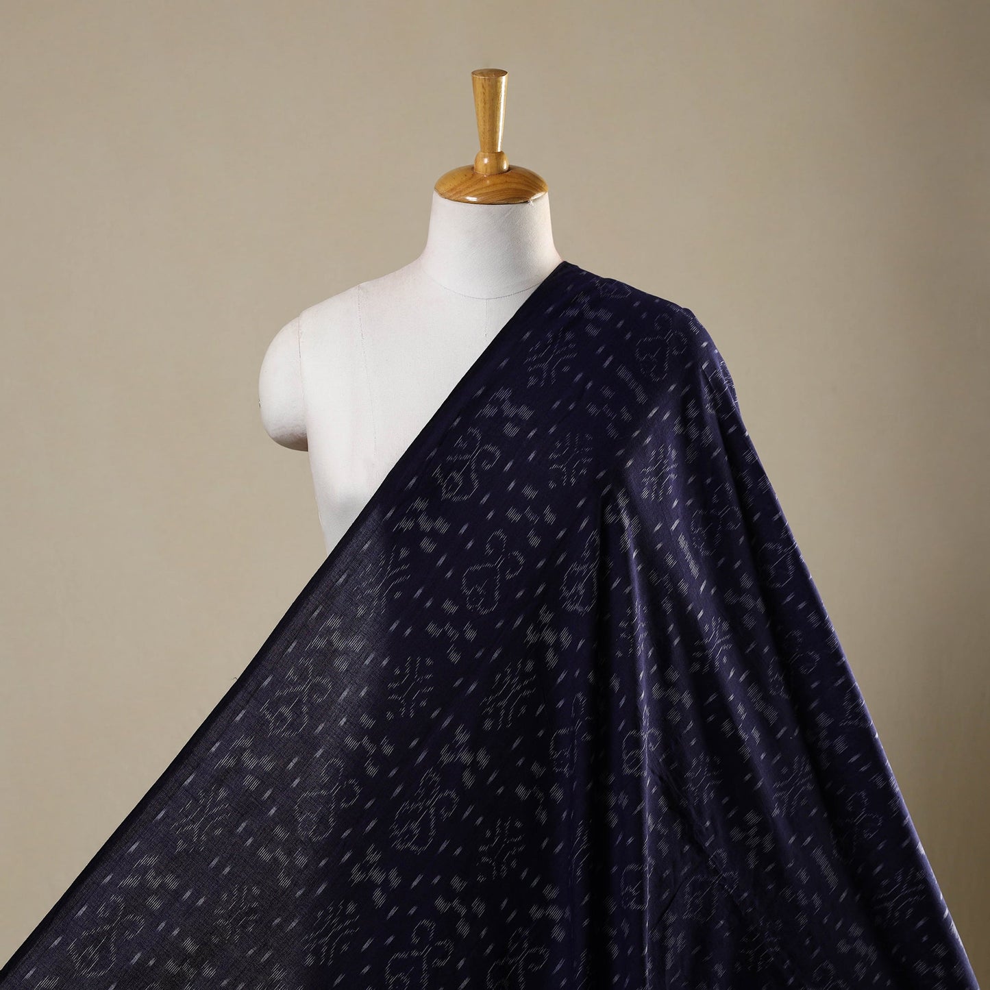 Blue Sambalpuri Ikat Cotton Fabric