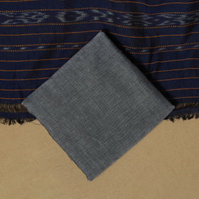 Blue - sambalpuri ikat handloom cotton 3pc unstitched dress