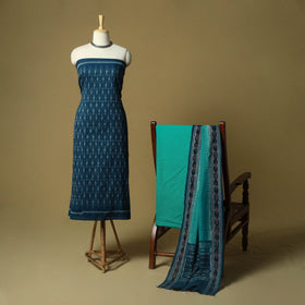 Sambalpuri ikat handloom cotton 3pc unstitched dress