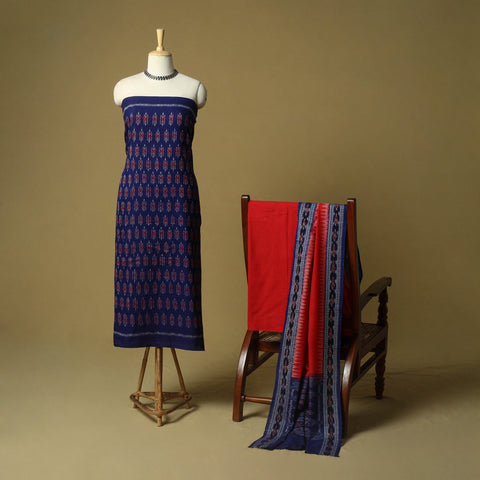 Sambalpuri ikat handloom cotton 3pc unstitched dress