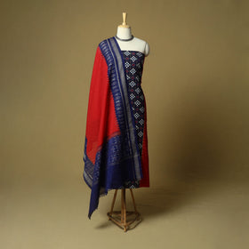Sambalpuri ikat handloom cotton 3pc unstitched dress