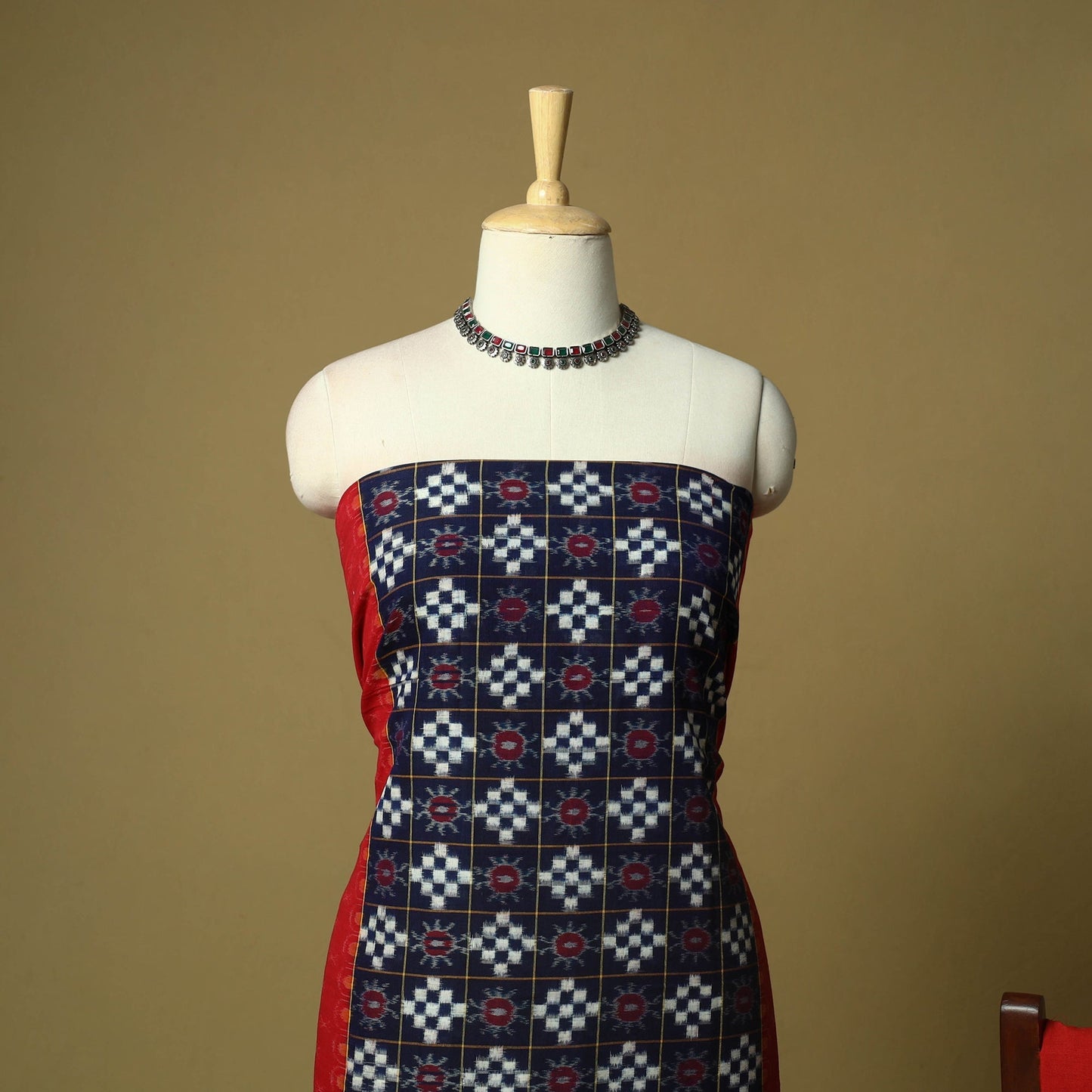 Sambalpuri ikat handloom cotton 3pc unstitched dress