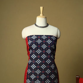 Sambalpuri ikat handloom cotton 3pc unstitched dress