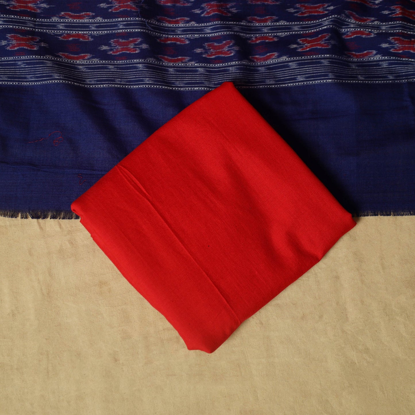 Sambalpuri ikat handloom cotton 3pc unstitched dress